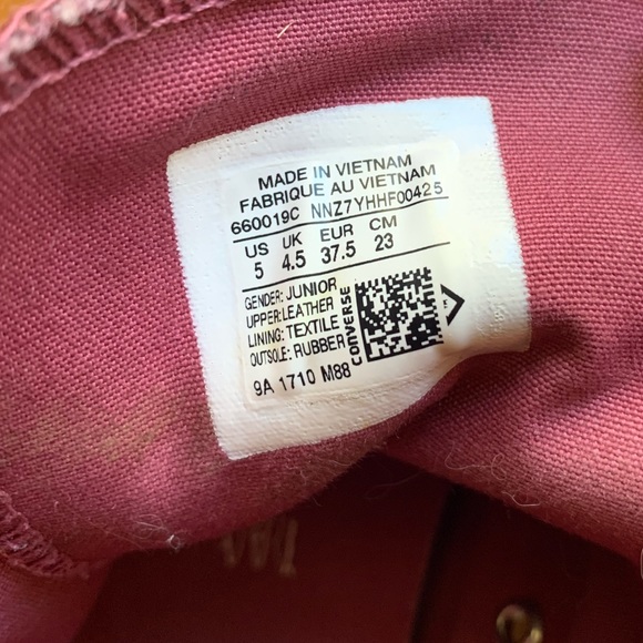 Converse AllStar Girlssize5 leather hi-top sneaker - Picture 7 of 8